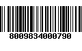 Código de Barras 8009834000790