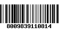 Código de Barras 8009839110814