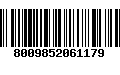 Código de Barras 8009852061179