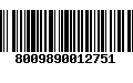 Código de Barras 8009890012751