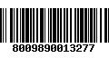 Código de Barras 8009890013277