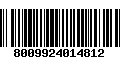 Código de Barras 8009924014812