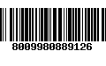 Código de Barras 8009980889126