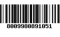 Código de Barras 8009980891051