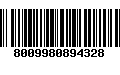 Código de Barras 8009980894328