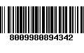 Código de Barras 8009980894342