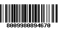 Código de Barras 8009980894670