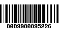 Código de Barras 8009980895226