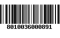 Código de Barras 8010036000891