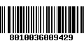 Código de Barras 8010036009429