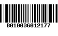 Código de Barras 8010036012177