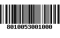 Código de Barras 8010053001000