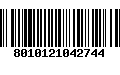 Código de Barras 8010121042744