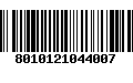 Código de Barras 8010121044007