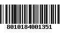 Código de Barras 8010184001351