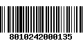 Código de Barras 8010242000135