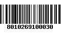 Código de Barras 8010269100030