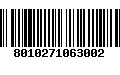 Código de Barras 8010271063002