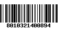 Código de Barras 8010321400894