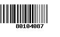 Código de Barras 80104087