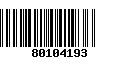 Código de Barras 80104193