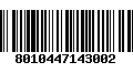 Código de Barras 8010447143002