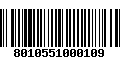 Código de Barras 8010551000109