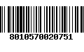 Código de Barras 8010570020751