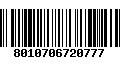 Código de Barras 8010706720777