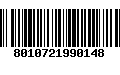 Código de Barras 8010721990148