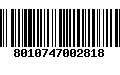 Código de Barras 8010747002818