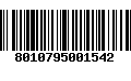 Código de Barras 8010795001542