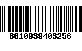 Código de Barras 8010939403256