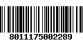 Código de Barras 8011175002289