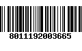 Código de Barras 8011192003665