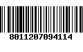 Código de Barras 8011207094114