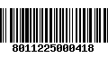 Código de Barras 8011225000418