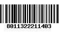 Código de Barras 8011322211403