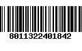 Código de Barras 8011322401842