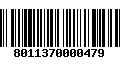 Código de Barras 8011370000479