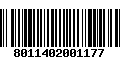 Código de Barras 8011402001177