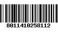 Código de Barras 8011410258112