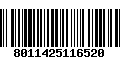 Código de Barras 8011425116520