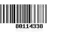 Código de Barras 80114338