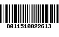 Código de Barras 8011510022613