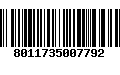 Código de Barras 8011735007792