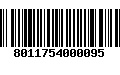 Código de Barras 8011754000095