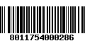 Código de Barras 8011754000286