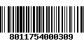 Código de Barras 8011754000309