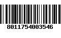 Código de Barras 8011754003546